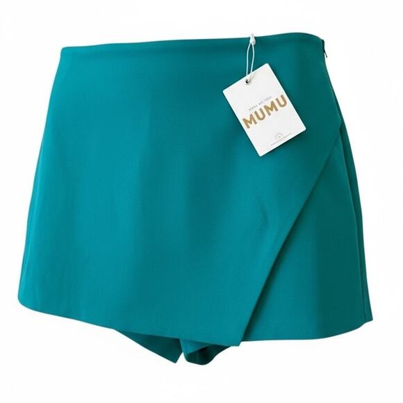 Show Me Your MuMu Dresses & Skirts - Show My Your Mumu Teal Suiting Spencer Skort Skirt Size Medium NWT